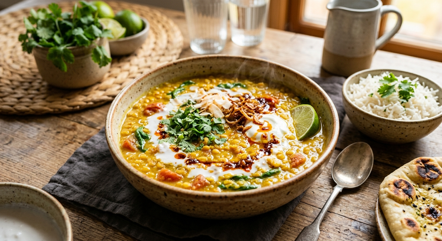 golden coconut lentil curry
